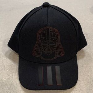 ADIDAS Black Kids Hat with Iconic Star Wars Graphic. Snap back